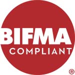 BIFMA compliant red logo