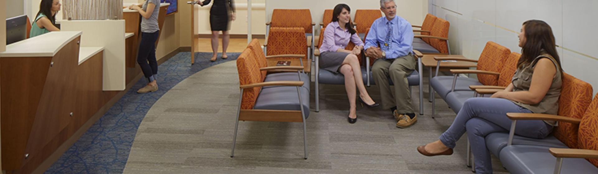 waiting room with Calvin seating and people