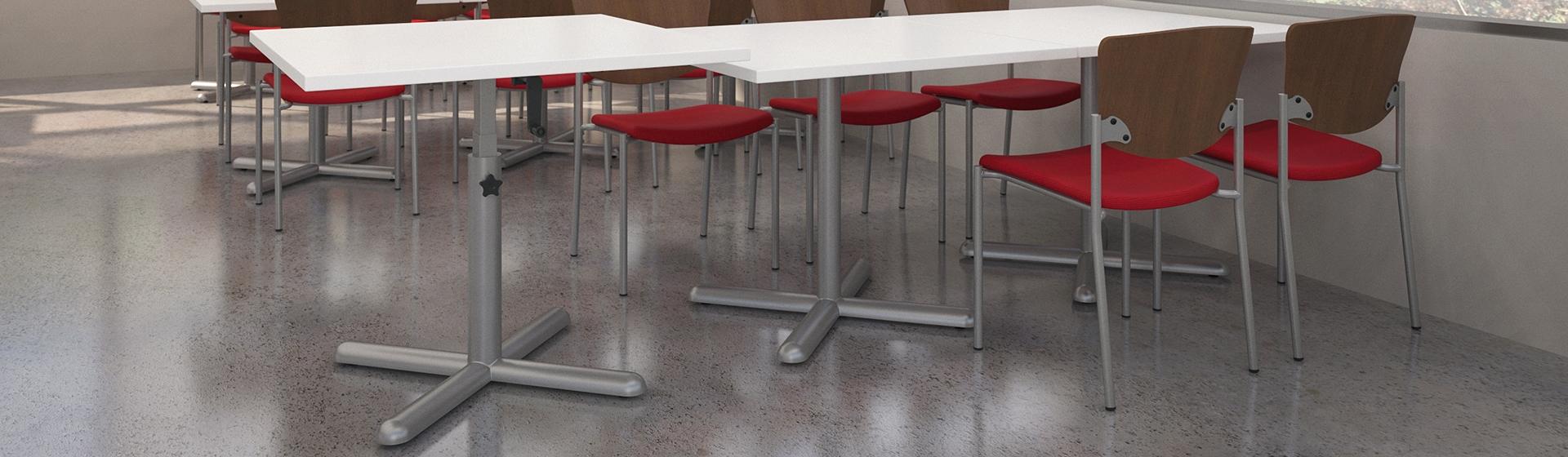 Half Round table with Snowball chairs