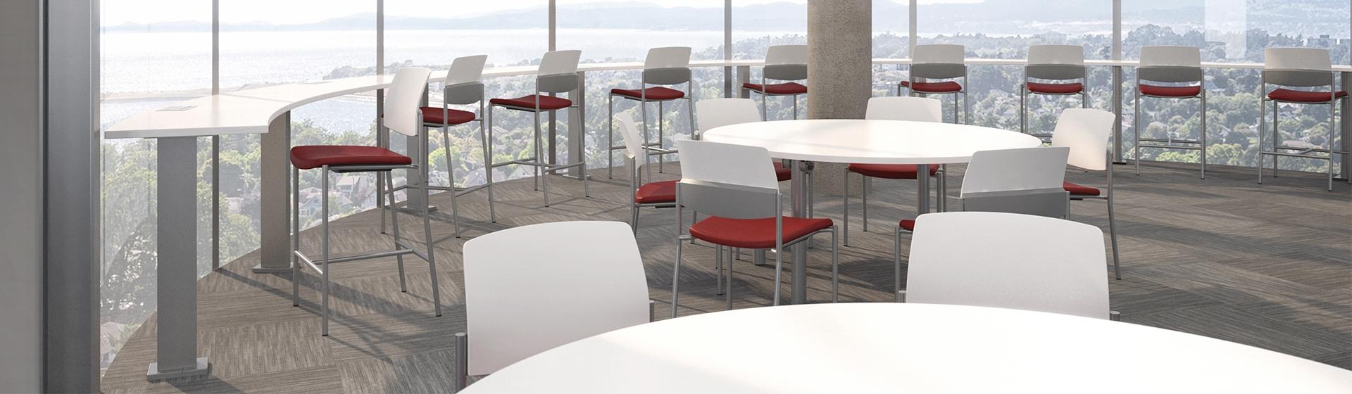 Manhattan table floor mounted
