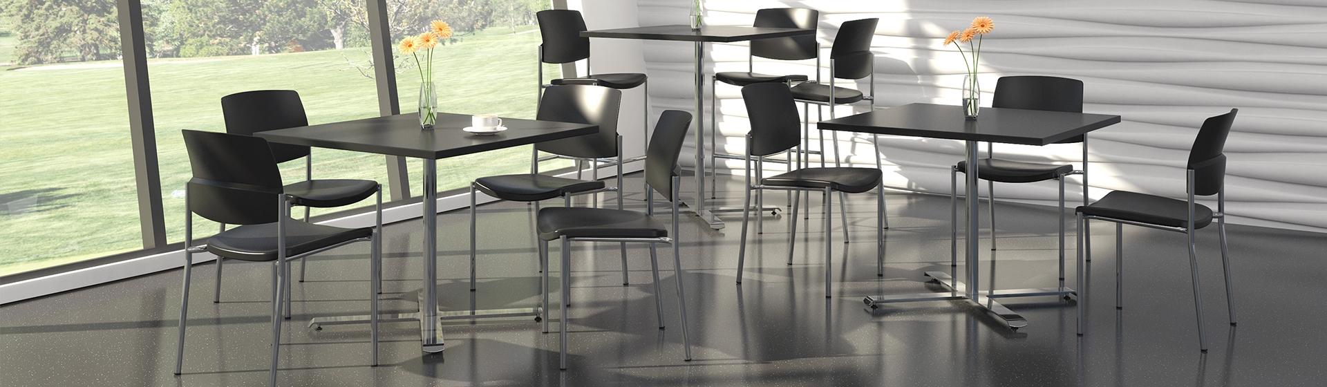 Urban with plastic seat and back in a cafe