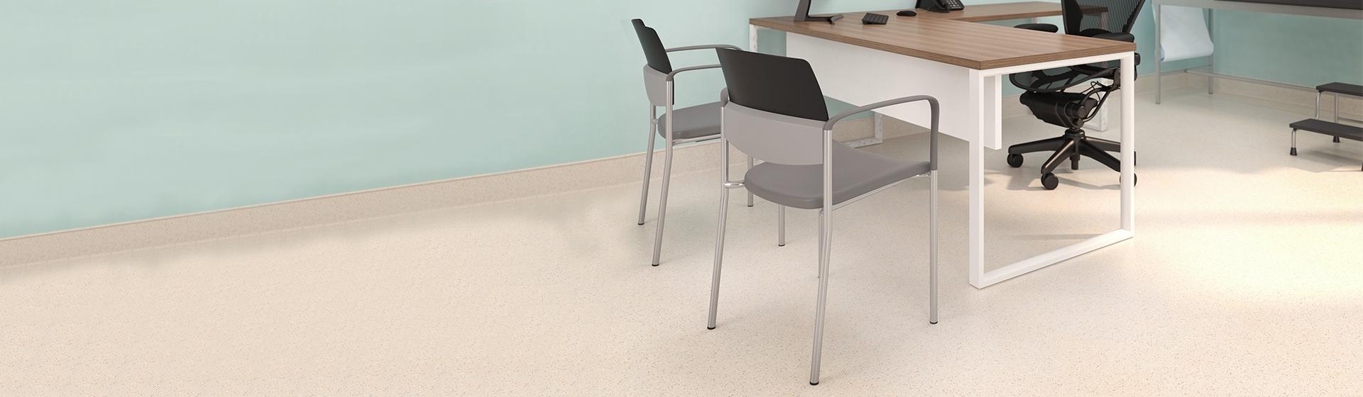Urban poly seat and back in a consult room