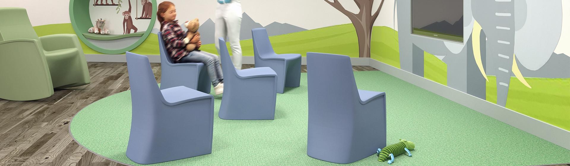 Roto-molded children's furniture mental health facility