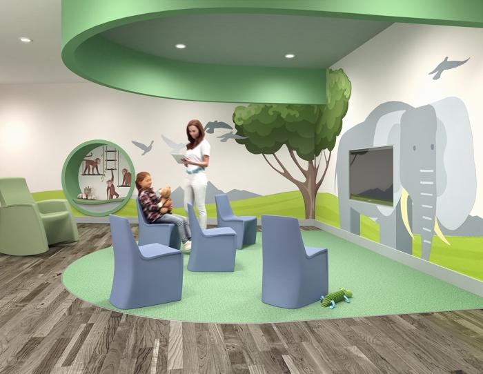 Hardi children's chair in a mental health facility