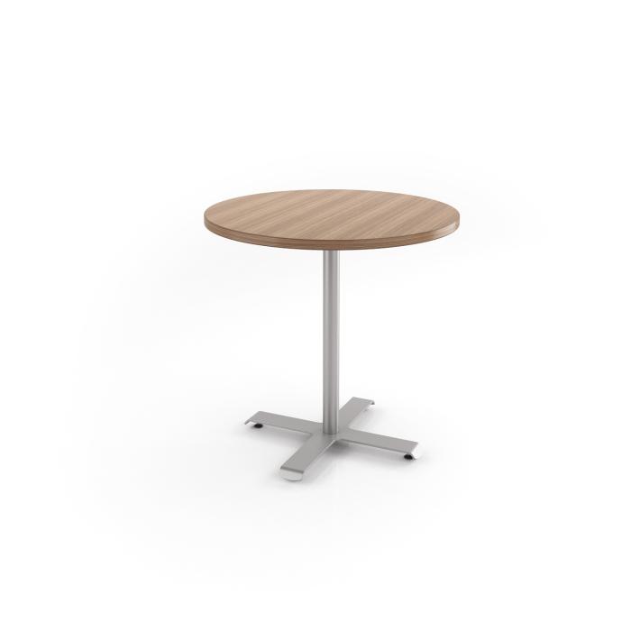 Spec Furniture Manhattan table X base, round column, round top