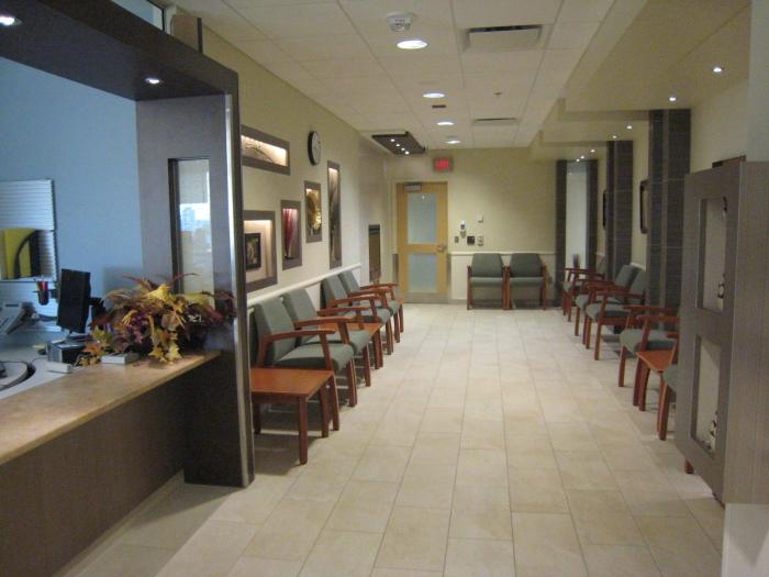 Cooper Huntsville connected seating, waiting room, reception