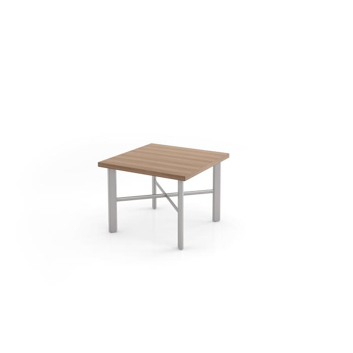 Dani table square shape, 18H, oval post leg
