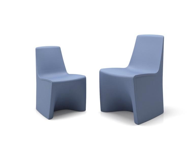 Spec Furniture Hardi Children's and Dining Armless, Blue, side by side, on white background