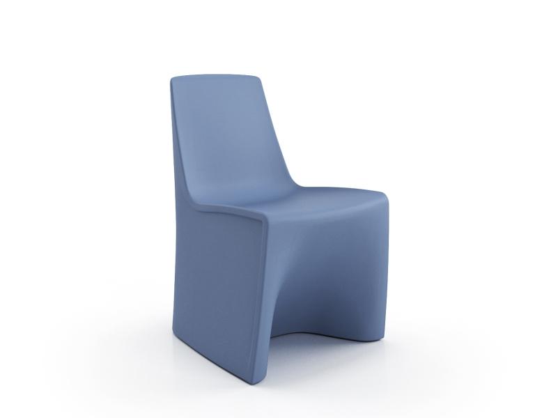 Spec Furniture Hardi Children's Dining armless Blue Chair on white background