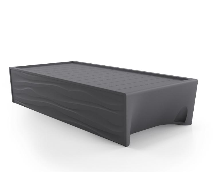 Spec Furniture Hardi Bed Dark grey, no mattress, on white background