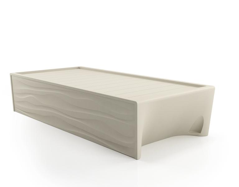 Spec Furniture Hardi Bed Light Grey, no mattress, on white background