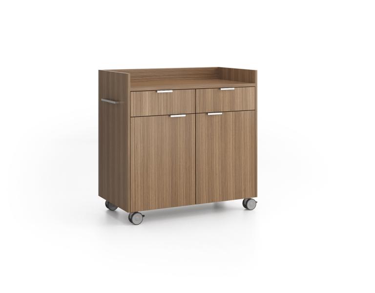 Spec Furniture Hospitality Cart, two doors, two drawers, one adjustable shelf, on casters