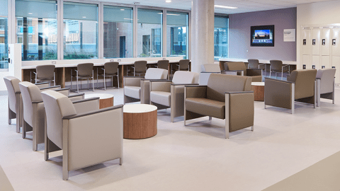 Dignity2 and Snowball 2 HD in a patient behavioral health lounge