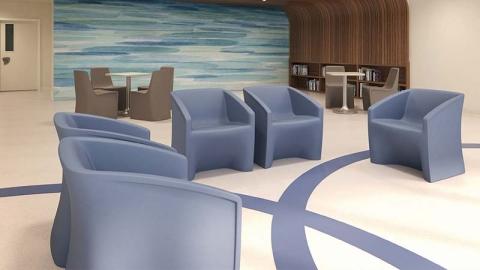 Hardi Club Chair in a Behavioral Health lounge