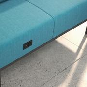 Tailor lounge seating with integrated power module