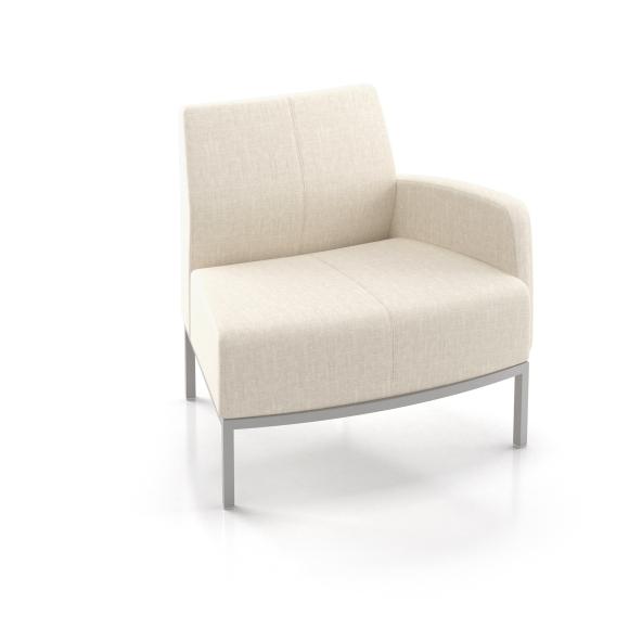 Tailor modular outside curved seat with right arm