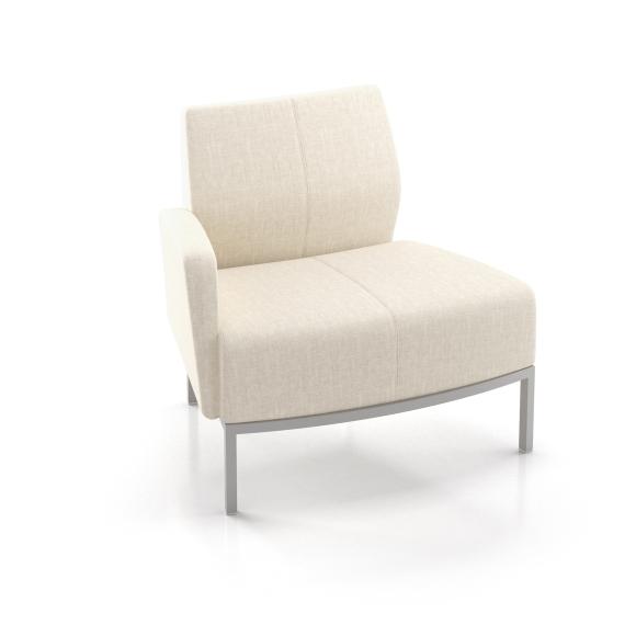 Tailor modular curved outside seat and left arm
