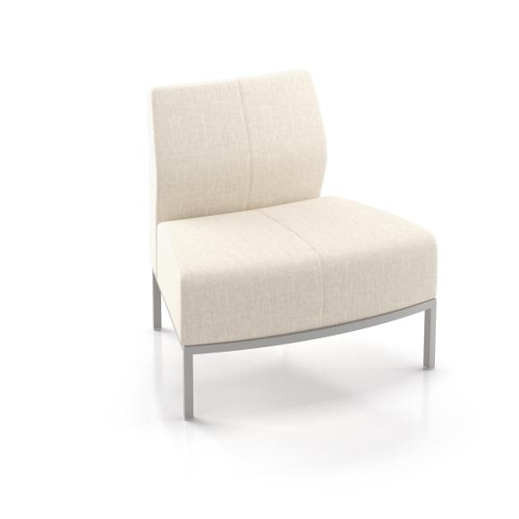 Tailor modular no arms curved outside seat