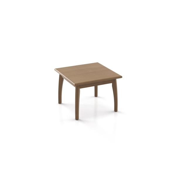 Cooper Huntsville square top occasional table, on white background, beige fabric, wood frame