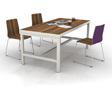Factory table with Jazzy chairs