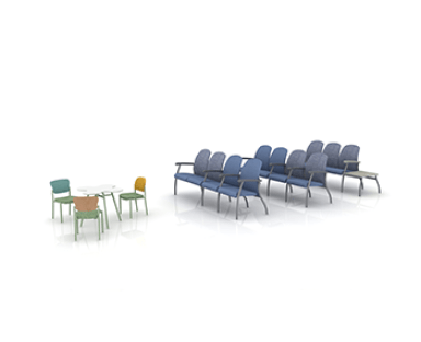 Midway seating and Snowflake tables and chairs