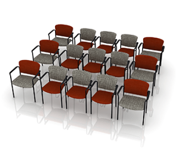 Snowball 2 chairs in rows