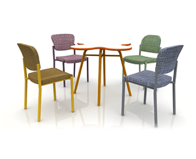 Snowflake series and chairs