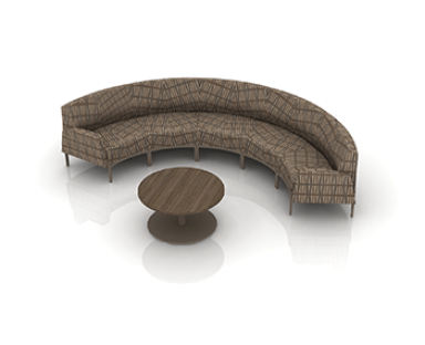 Tailor Modular curved shape with Disc Base table